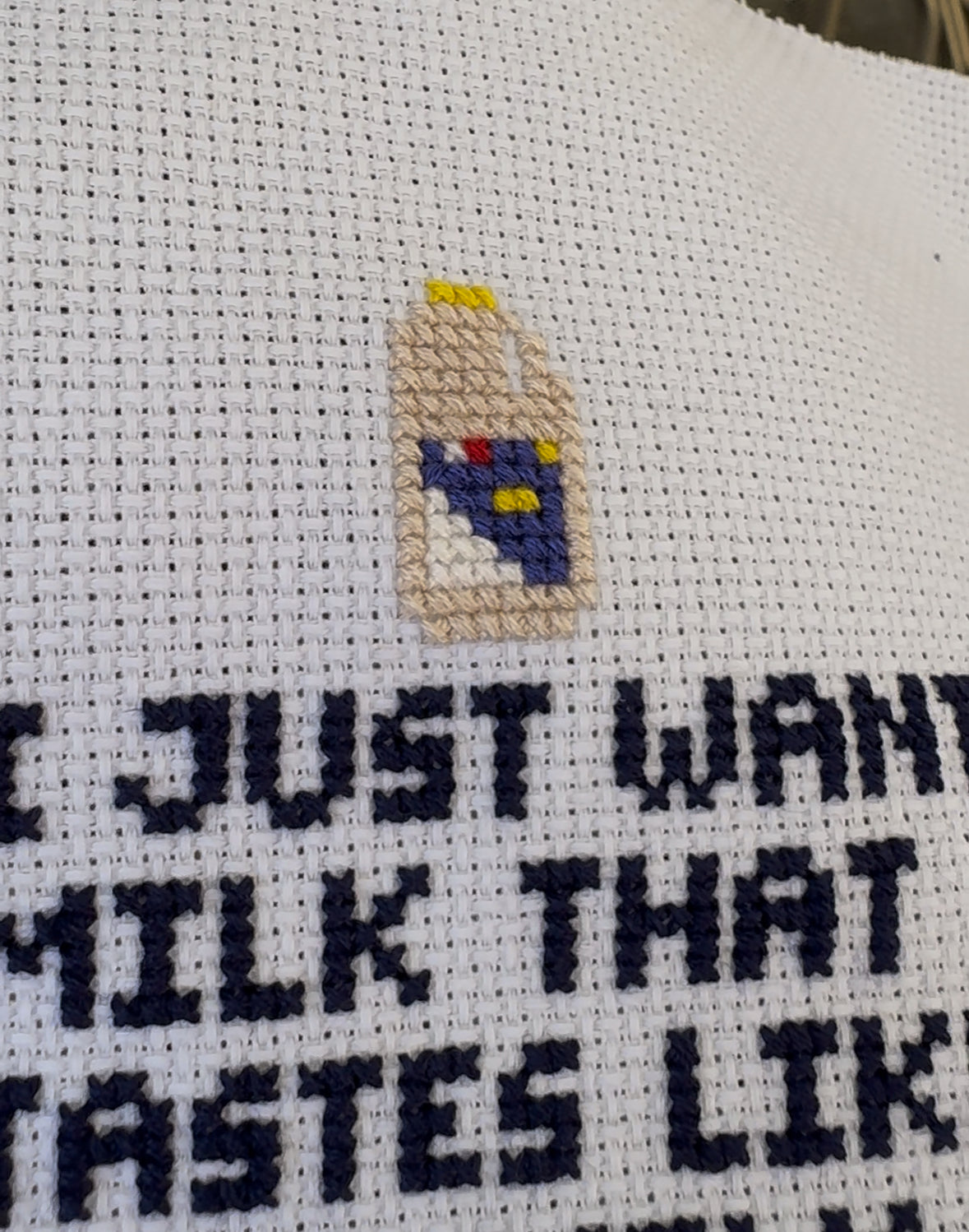 Tastes Like Real Milk - Cross Stitch Kit