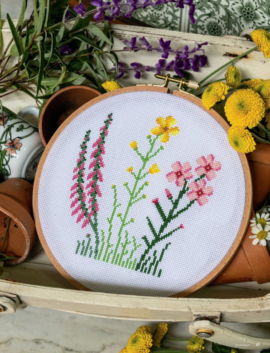 Pretty Poisonous - Exclusive Homespun Cross Stitch Kit