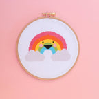 Happy Rainbow Cross Stitch Kit - Kutopia