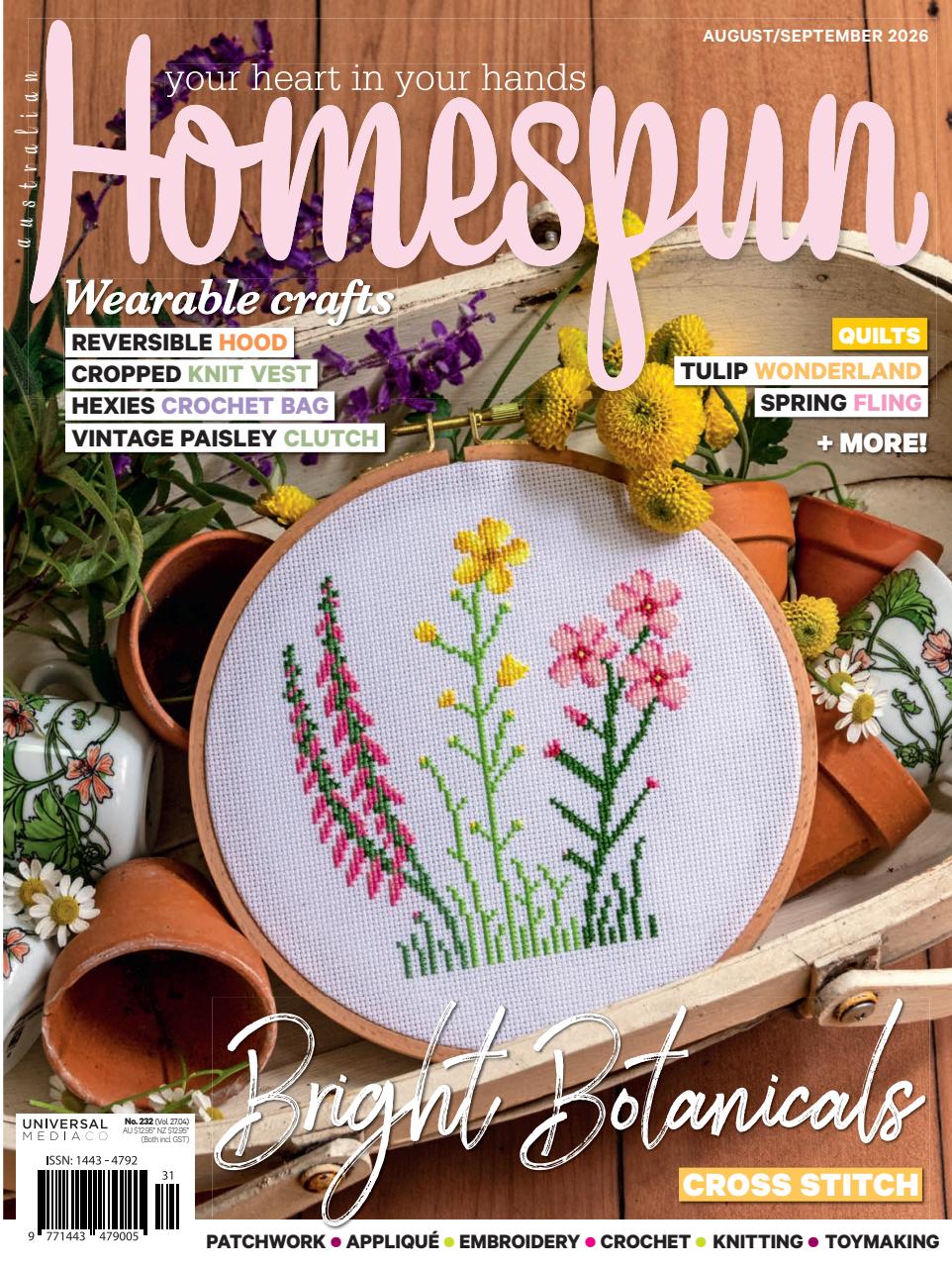Pretty Poisonous - Exclusive Homespun Cross Stitch Kit