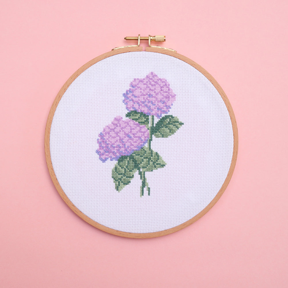 Hydrangea Cross Stitch Kit – Modstitch Cross Stitch