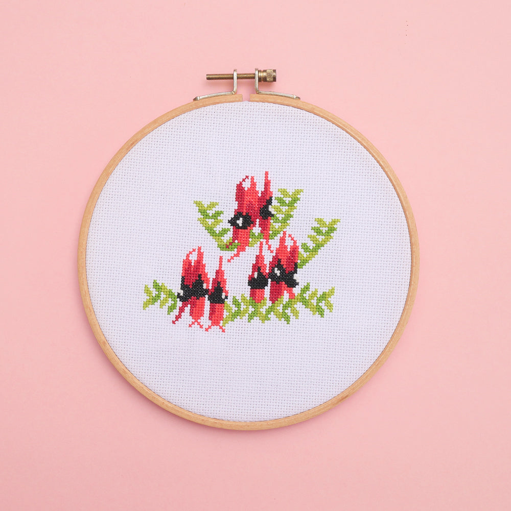 Sturt Desert Pea Cross Stitch Kit