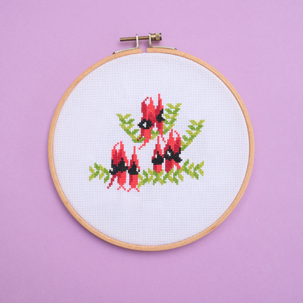 Sturt Desert Pea Cross Stitch Kit