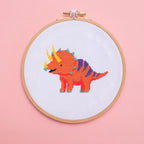 Triceratops Cross Stitch Kit