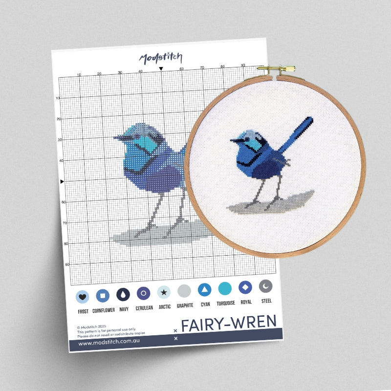 Fairy Wren Cross Stitch Kit